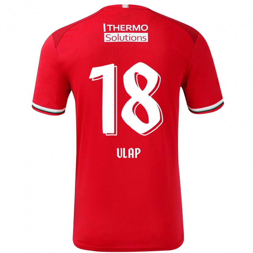 Danxen Bambino Maglia Michel Vlap #18 Rosso Bianco Kit Gara Home 2024/25 Maglietta