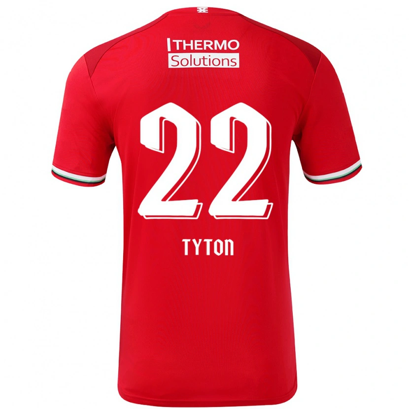 Danxen Bambino Maglia Przemyslaw Tyton #22 Rosso Bianco Kit Gara Home 2024/25 Maglietta