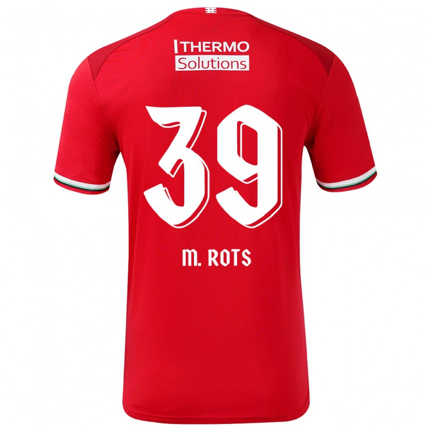 Danxen Bambino Maglia Mats Rots #39 Rosso Bianco Kit Gara Home 2024/25 Maglietta