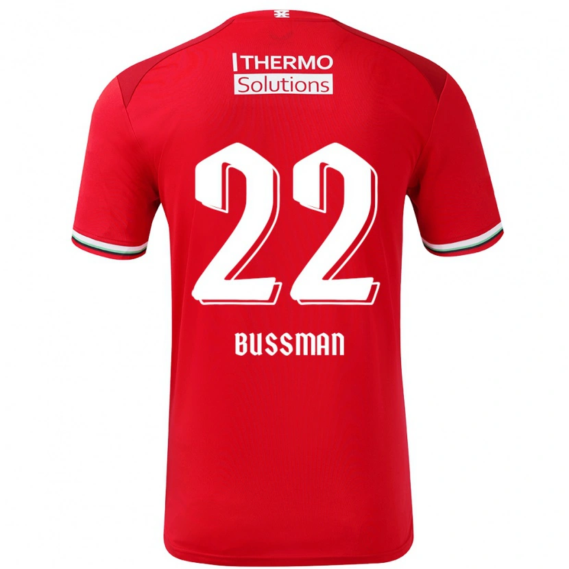 Danxen Bambino Maglia Fiene Bussman #22 Rosso Bianco Kit Gara Home 2024/25 Maglietta