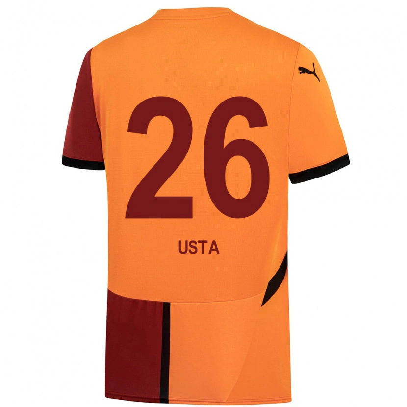 Danxen Bambino Maglia Alanur Usta #26 Giallo Rosso Kit Gara Home 2024/25 Maglietta