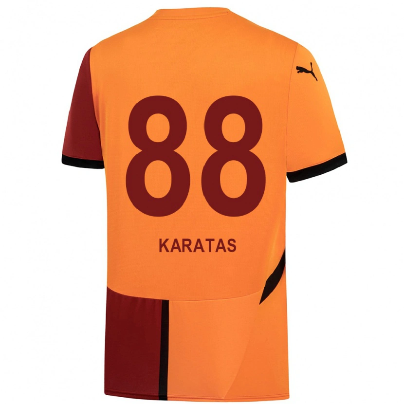 Danxen Bambino Maglia Kazımcan Karataş #88 Giallo Rosso Kit Gara Home 2024/25 Maglietta