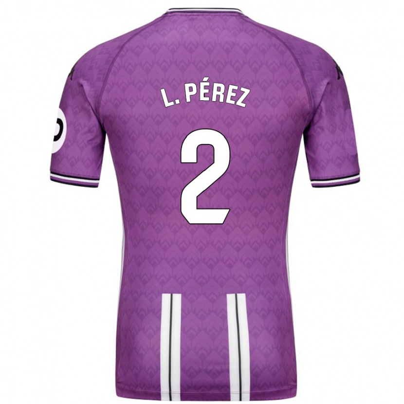 Danxen Bambino Maglia Luis Pérez #2 Viola Bianco Kit Gara Home 2024/25 Maglietta