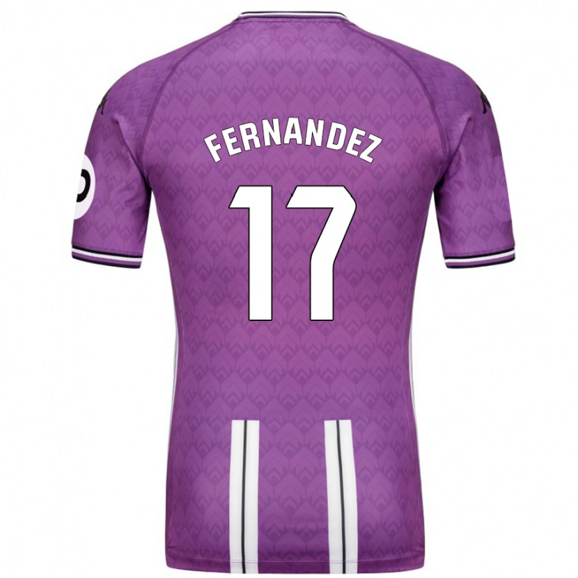 Danxen Bambino Maglia Dani Fernández #17 Viola Bianco Kit Gara Home 2024/25 Maglietta