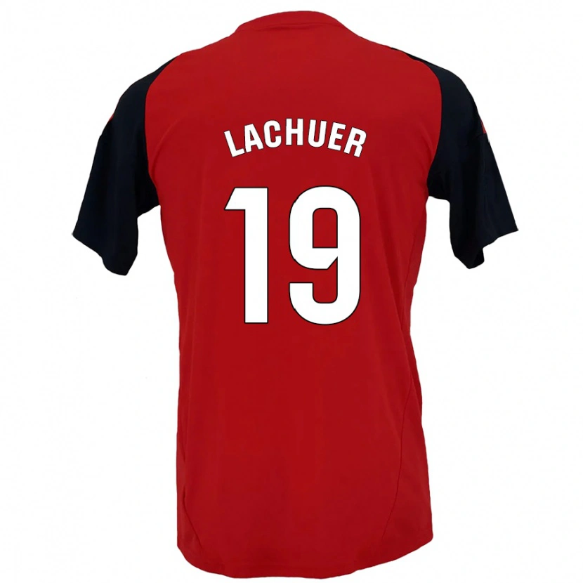 Danxen Bambino Maglia Mathis Lachuer #19 Rosso Nero Kit Gara Home 2024/25 Maglietta