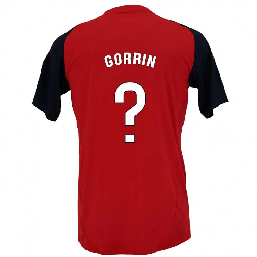 Danxen Bambino Maglia Ale Gorrin #0 Rosso Nero Kit Gara Home 2024/25 Maglietta