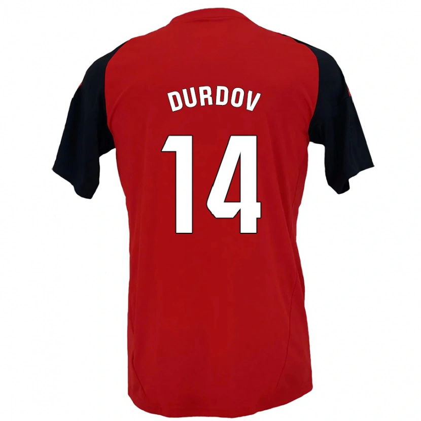 Danxen Bambino Maglia Ivan Durdov #14 Rosso Nero Kit Gara Home 2024/25 Maglietta