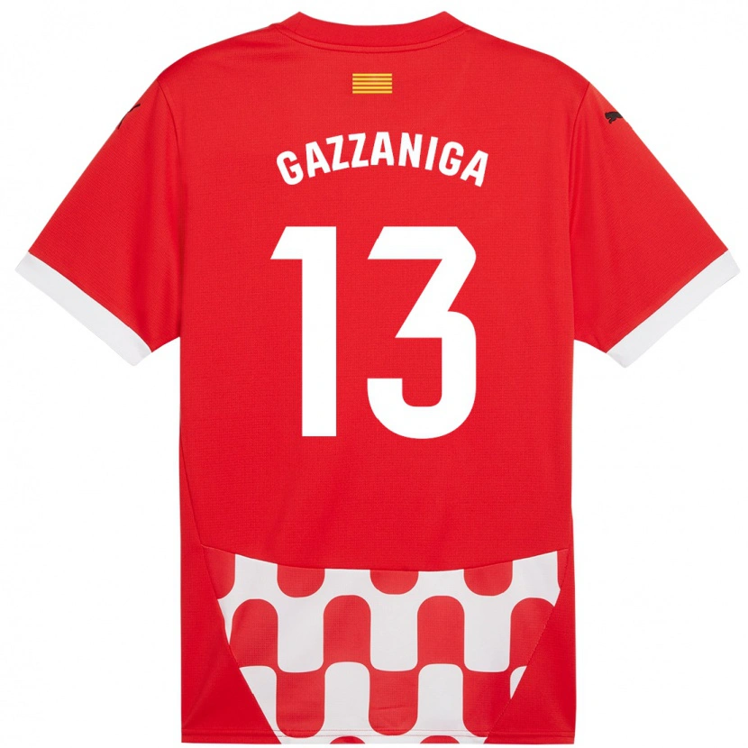 Danxen Bambino Maglia Paulo Gazzaniga #13 Rosso Bianco Kit Gara Home 2024/25 Maglietta