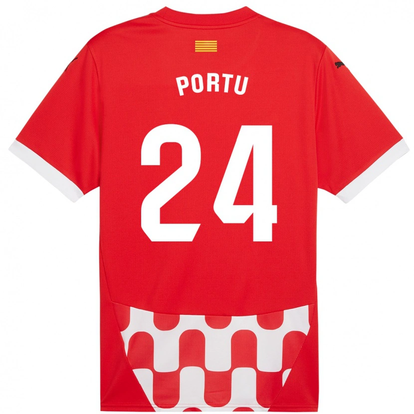 Danxen Bambino Maglia Portu #24 Rosso Bianco Kit Gara Home 2024/25 Maglietta