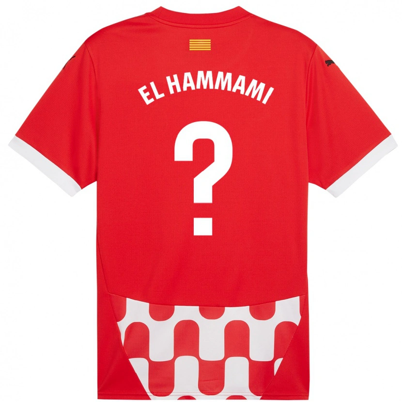 Danxen Bambino Maglia Ayoub El Hammami #0 Rosso Bianco Kit Gara Home 2024/25 Maglietta