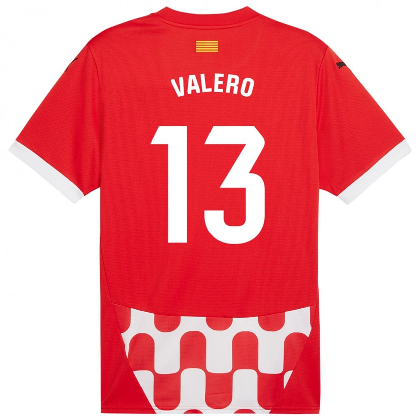 Danxen Bambino Maglia Eliana Valero #13 Rosso Bianco Kit Gara Home 2024/25 Maglietta