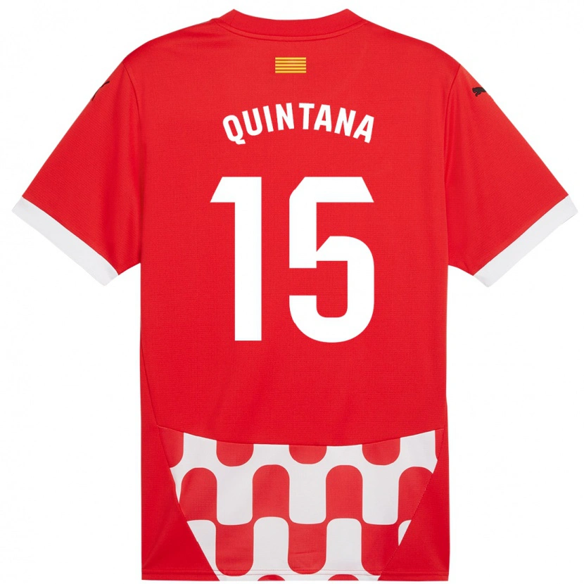 Danxen Bambino Maglia Amru Quintana #15 Rosso Bianco Kit Gara Home 2024/25 Maglietta