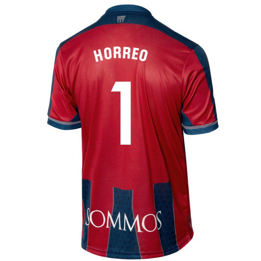Danxen Bambino Maglia Berto Hórreo #1 Rosso Blu Kit Gara Home 2024/25 Maglietta