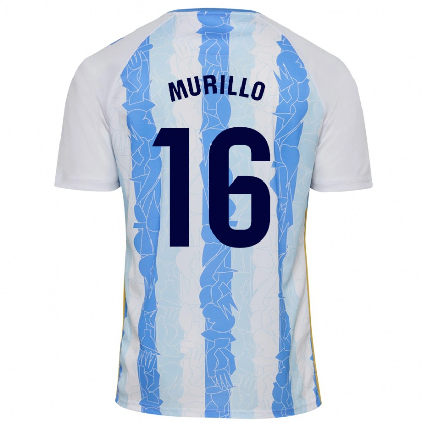 Danxen Bambino Maglia Diego Murillo #16 Bianco Blu Kit Gara Home 2024/25 Maglietta