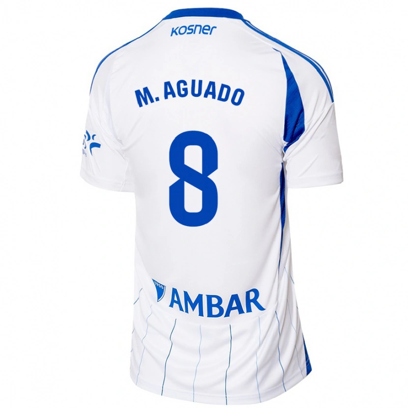 Danxen Bambino Maglia Marc Aguado #8 Rosso Bianco Kit Gara Home 2024/25 Maglietta