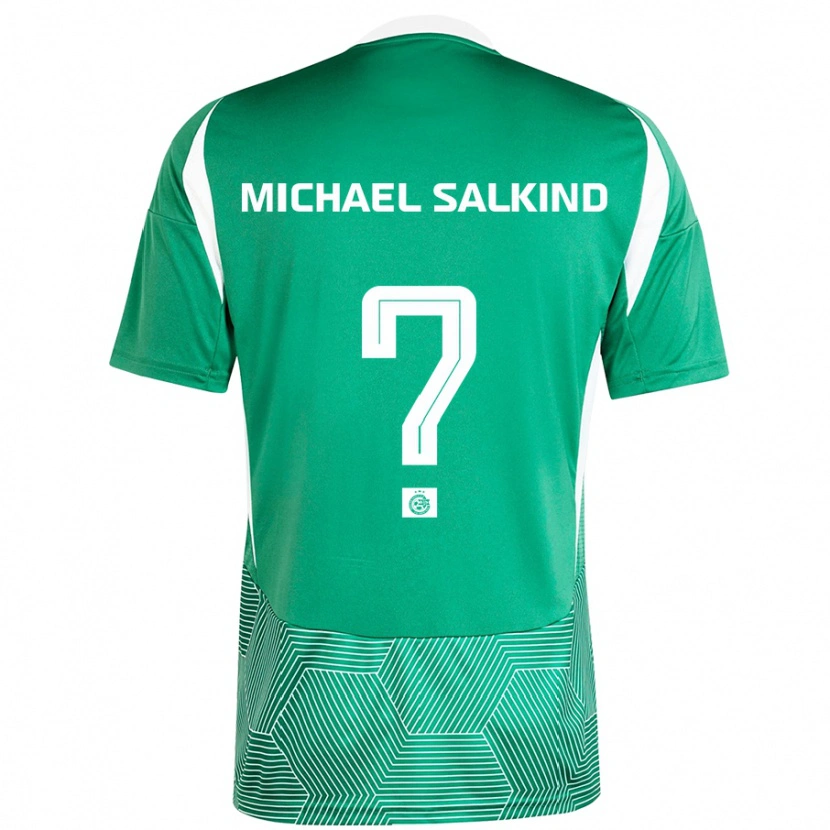 Danxen Bambino Maglia Liav Michael Salkind #0 Verde Bianco Kit Gara Home 2024/25 Maglietta