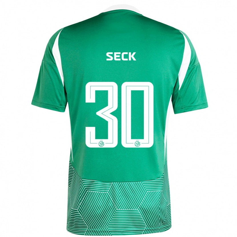 Danxen Bambino Maglia Abdoulaye Seck #30 Verde Bianco Kit Gara Home 2024/25 Maglietta