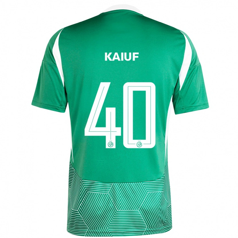 Danxen Bambino Maglia Sharif Kaiuf #40 Verde Bianco Kit Gara Home 2024/25 Maglietta