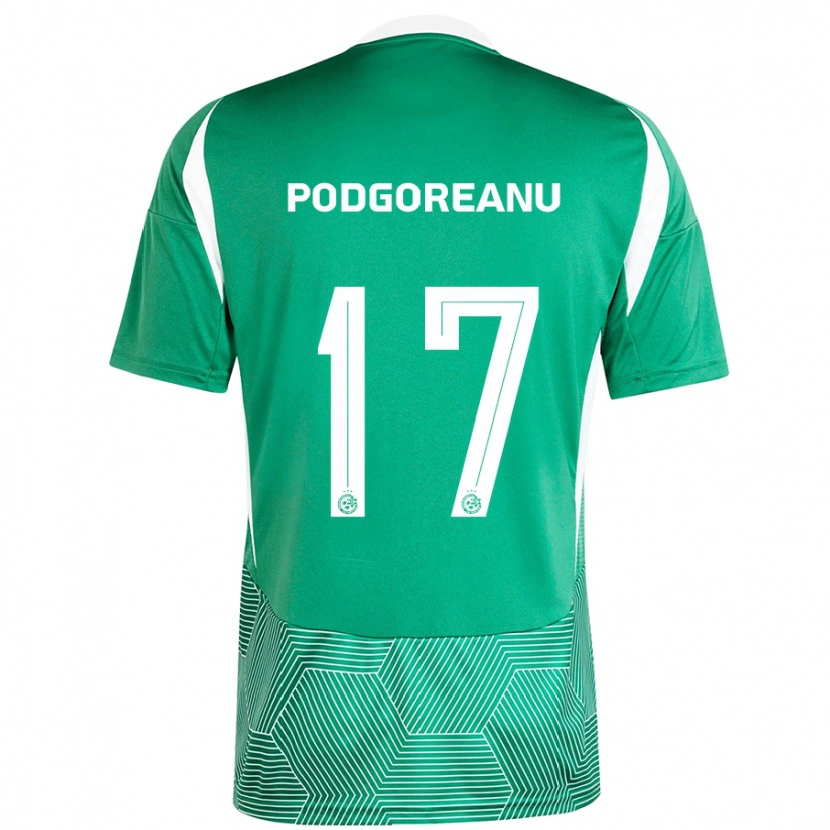 Danxen Bambino Maglia Suf Podgoreanu #17 Verde Bianco Kit Gara Home 2024/25 Maglietta