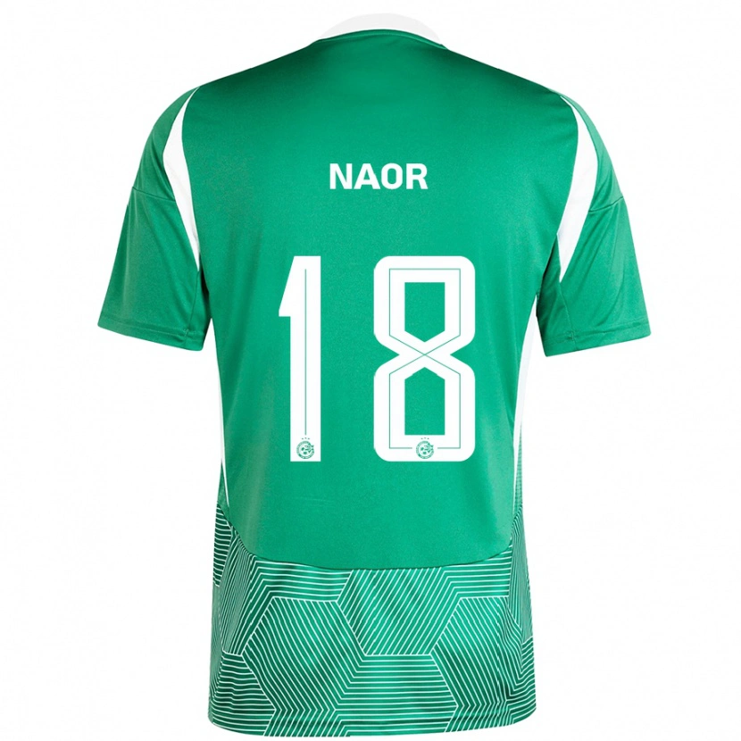 Danxen Bambino Maglia Goni Naor #18 Verde Bianco Kit Gara Home 2024/25 Maglietta