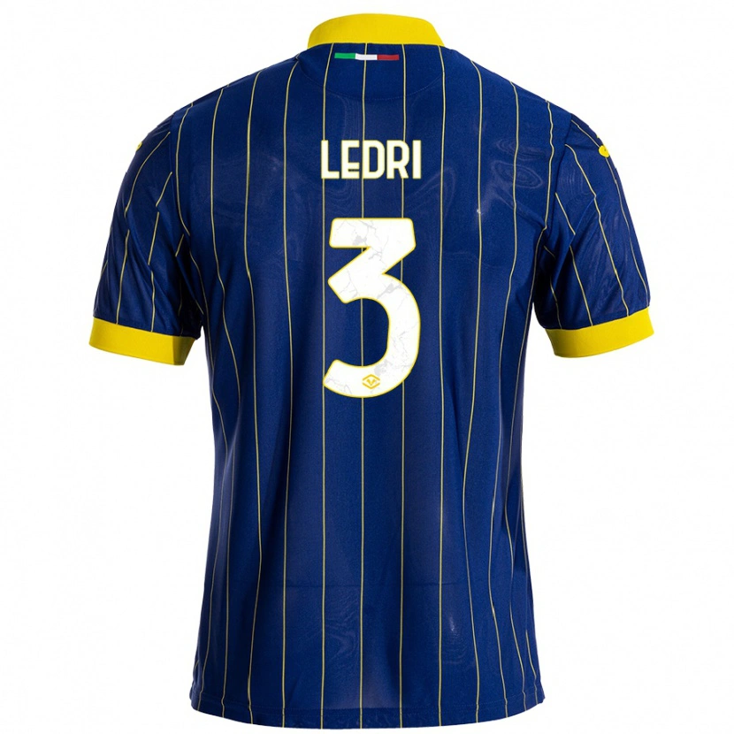 Danxen Bambino Maglia Michela Ledri #3 Blu Giallo Kit Gara Home 2024/25 Maglietta