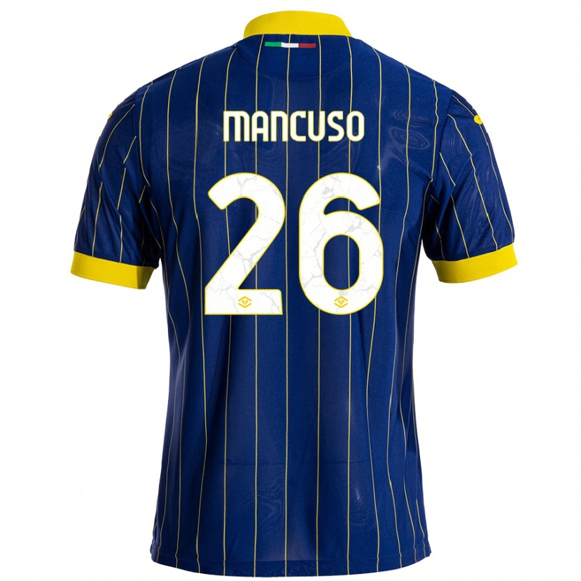 Danxen Bambino Maglia Giulia Mancuso #26 Blu Giallo Kit Gara Home 2024/25 Maglietta