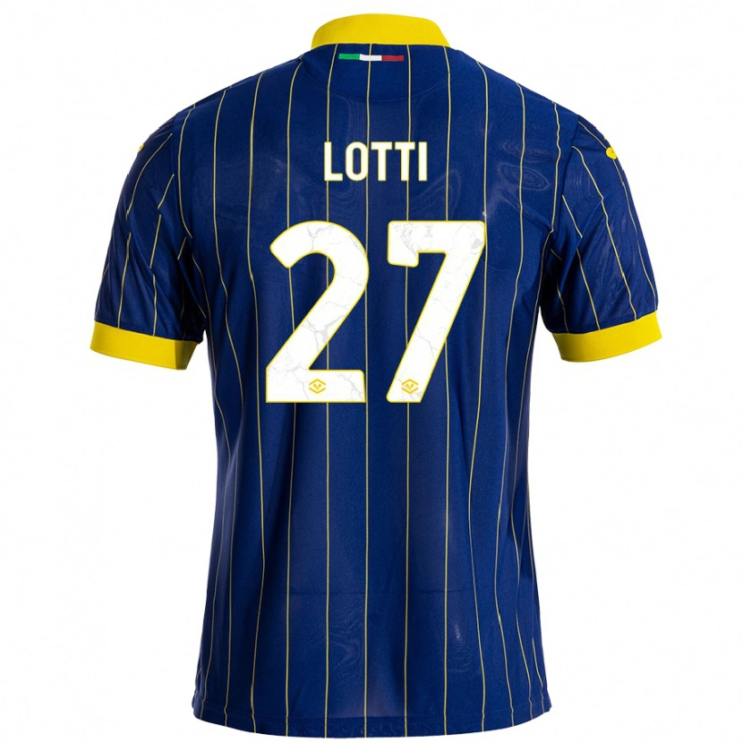 Danxen Bambino Maglia Irene Lotti #27 Blu Giallo Kit Gara Home 2024/25 Maglietta