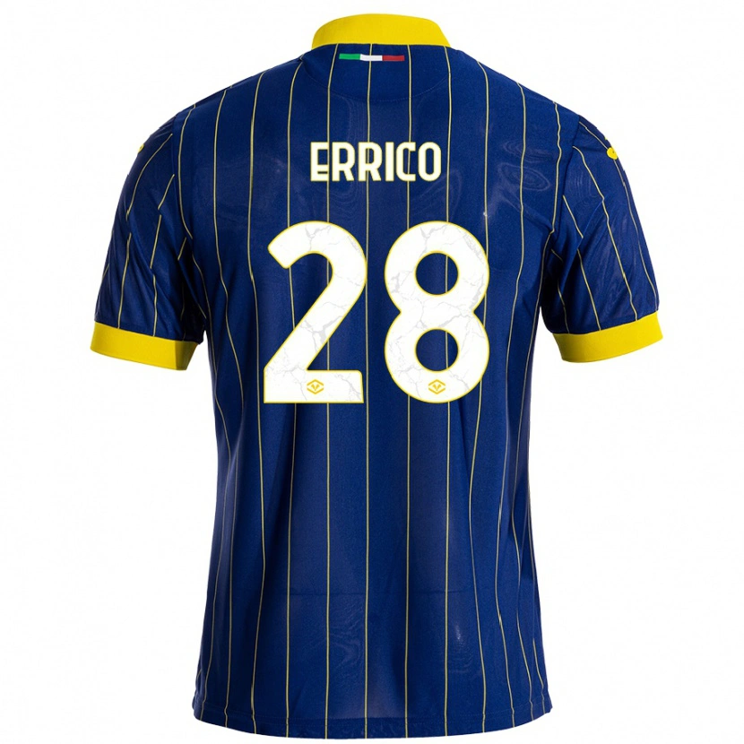 Danxen Bambino Maglia Emma Raffaella Errico #28 Blu Giallo Kit Gara Home 2024/25 Maglietta