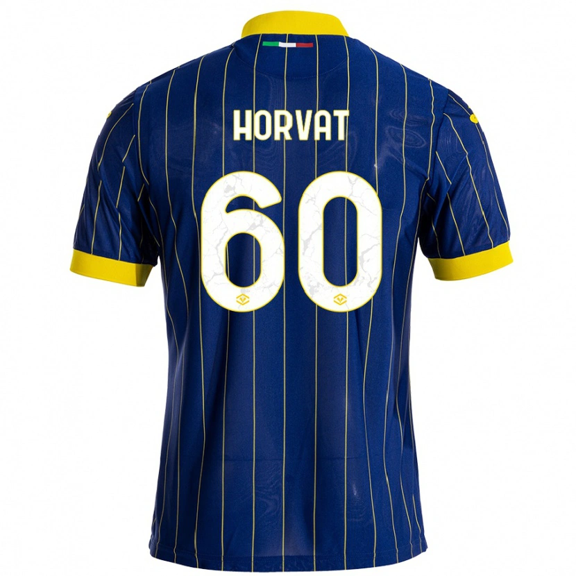 Danxen Bambino Maglia Mihaela Horvat #60 Blu Giallo Kit Gara Home 2024/25 Maglietta