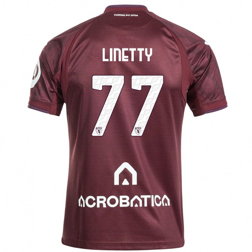 Danxen Bambino Maglia Karol Linetty #77 Marrone Bianco Kit Gara Home 2024/25 Maglietta
