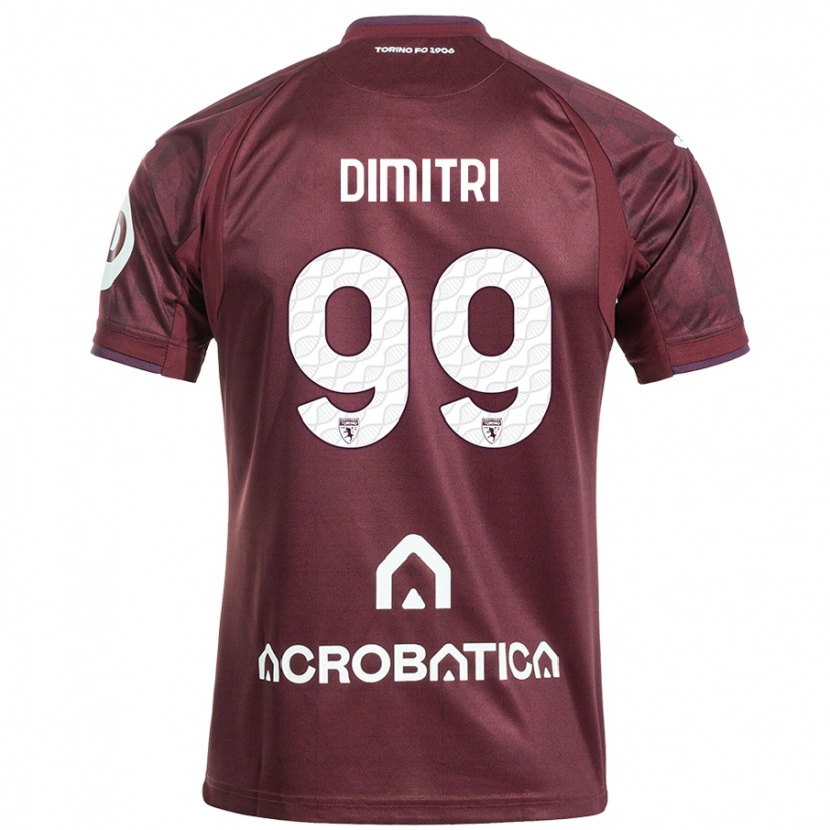 Danxen Bambino Maglia Matteo Dimitri #99 Marrone Bianco Kit Gara Home 2024/25 Maglietta