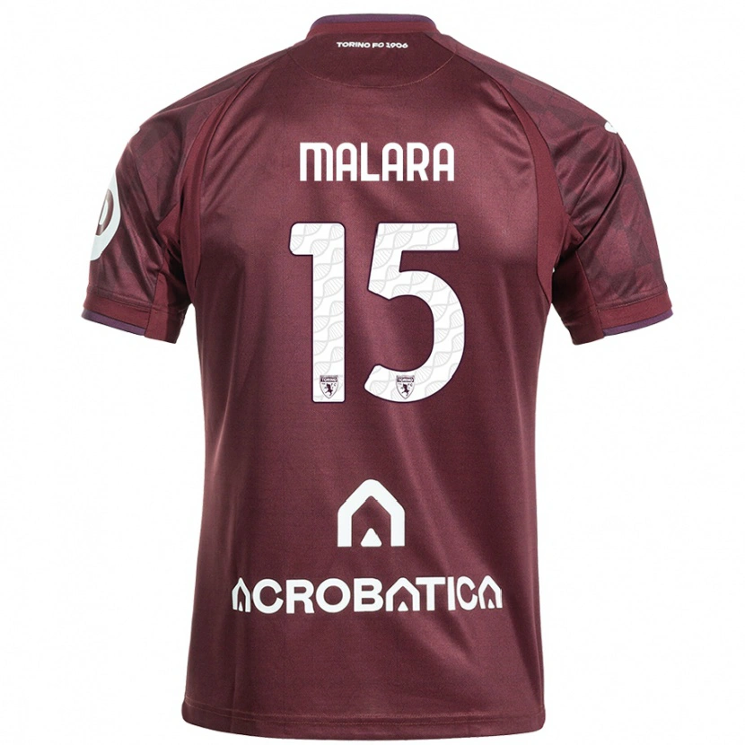 Danxen Bambino Maglia Sara Malara #15 Marrone Bianco Kit Gara Home 2024/25 Maglietta