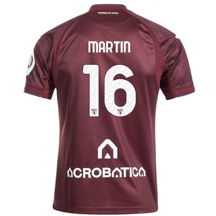 Danxen Bambino Maglia Francesca Martin #16 Marrone Bianco Kit Gara Home 2024/25 Maglietta