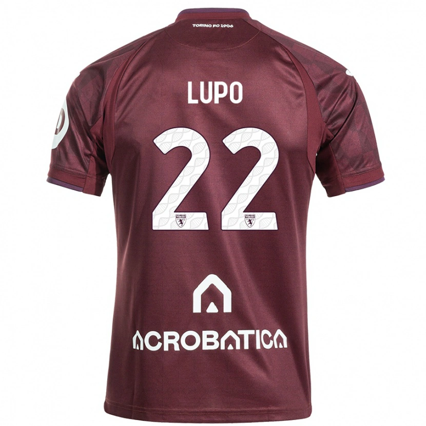 Danxen Bambino Maglia Enrica Lupo #22 Marrone Bianco Kit Gara Home 2024/25 Maglietta