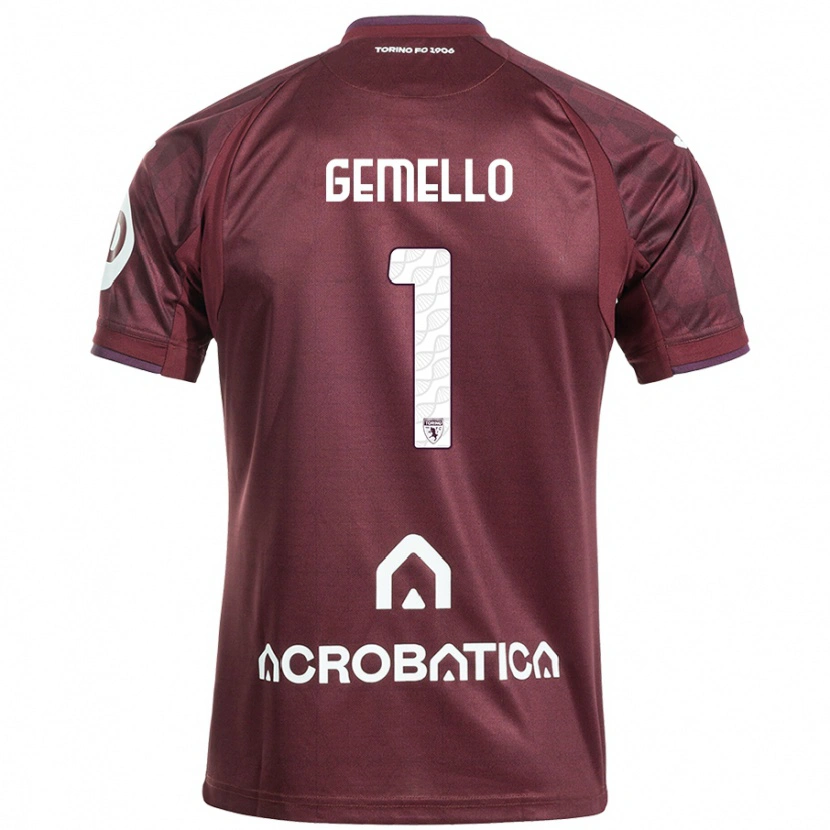 Danxen Bambino Maglia Luca Gemello #1 Marrone Bianco Kit Gara Home 2024/25 Maglietta