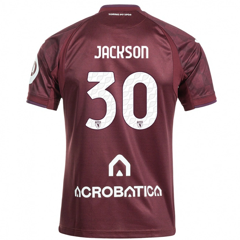 Danxen Bambino Maglia Michael Jackson #30 Marrone Bianco Kit Gara Home 2024/25 Maglietta
