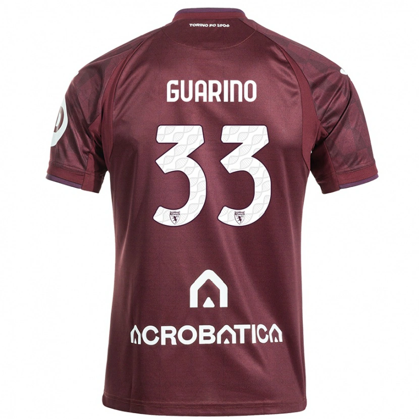 Danxen Bambino Maglia Rita Guarino #33 Marrone Bianco Kit Gara Home 2024/25 Maglietta