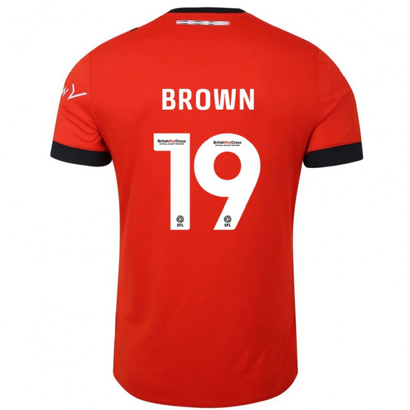 Danxen Bambino Maglia Jacob Brown #19 Arancione Nero Kit Gara Home 2024/25 Maglietta