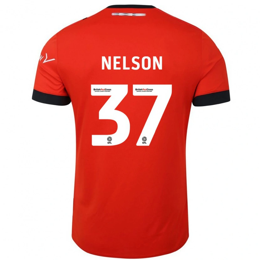 Danxen Bambino Maglia Zack Nelson #37 Arancione Nero Kit Gara Home 2024/25 Maglietta