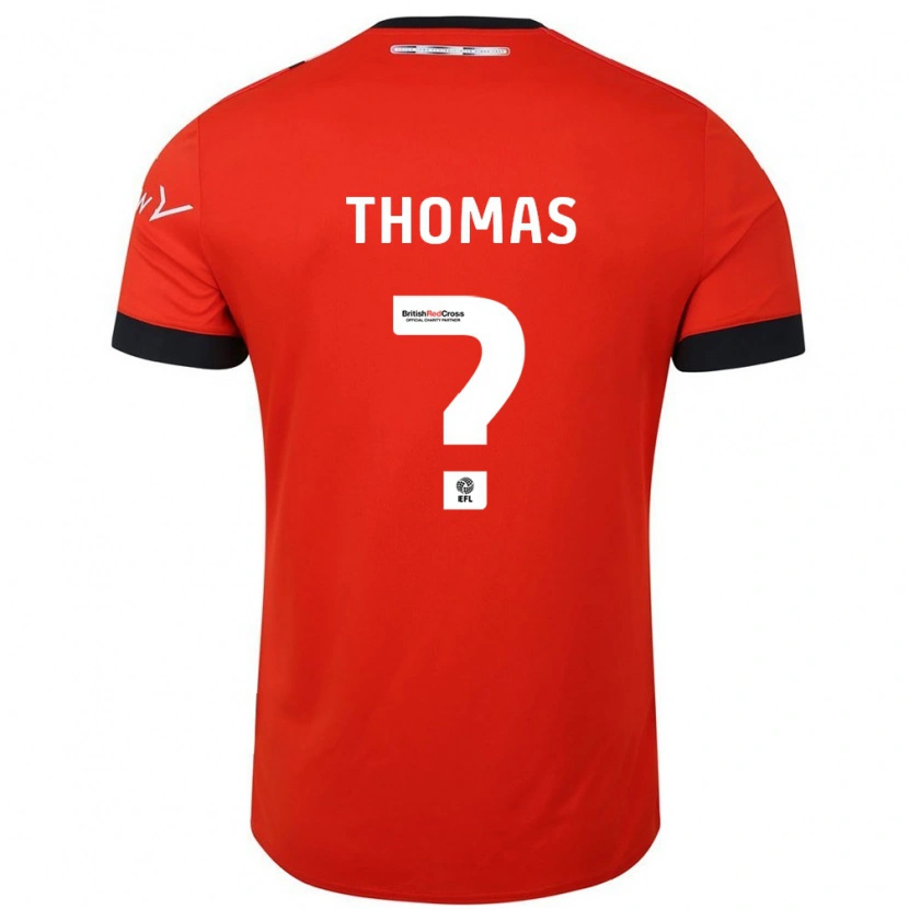 Danxen Bambino Maglia Lucas Thomas #0 Arancione Nero Kit Gara Home 2024/25 Maglietta