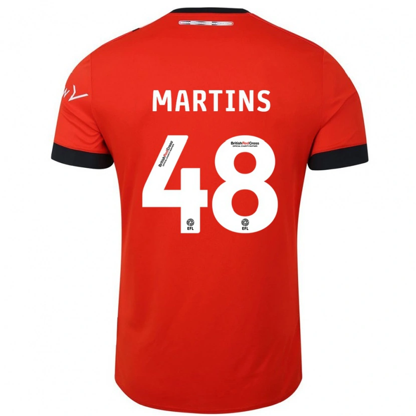 Danxen Bambino Maglia Dominic Dos Santos Martins #48 Arancione Nero Kit Gara Home 2024/25 Maglietta