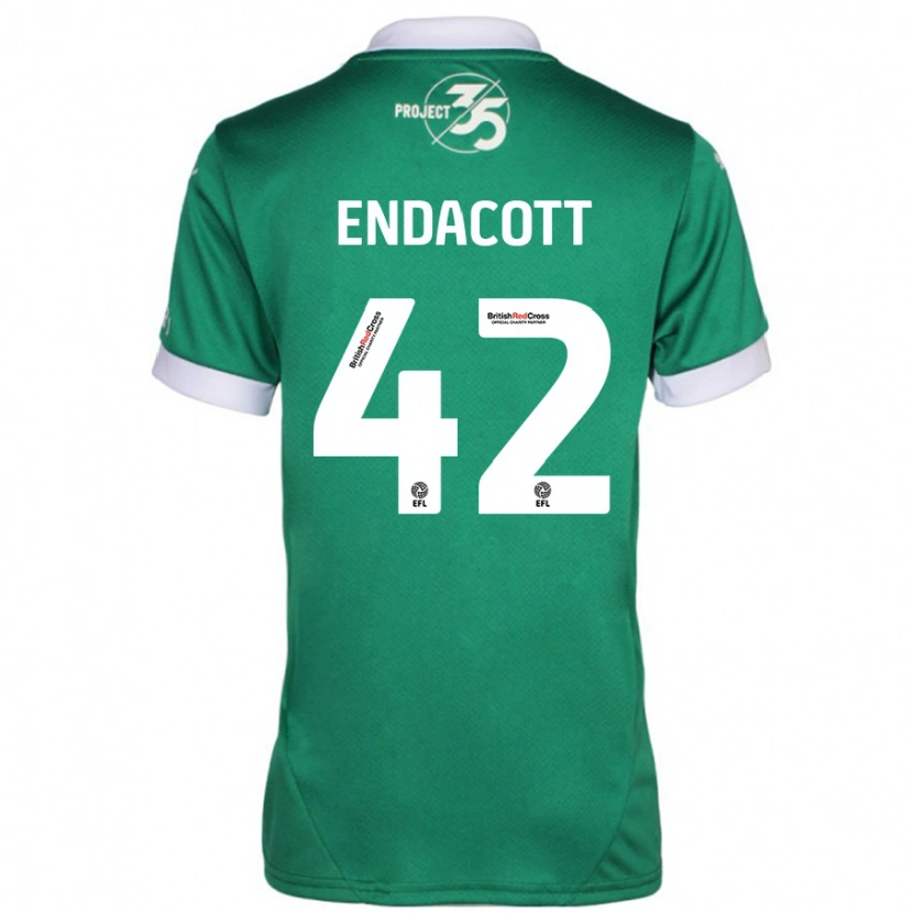 Danxen Bambino Maglia Jack Endacott #42 Verde Bianco Kit Gara Home 2024/25 Maglietta