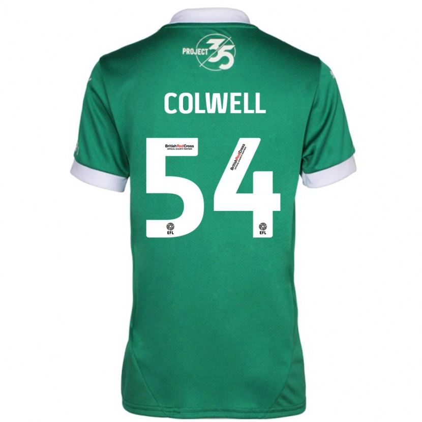 Danxen Bambino Maglia Lewis Colwell #54 Verde Bianco Kit Gara Home 2024/25 Maglietta