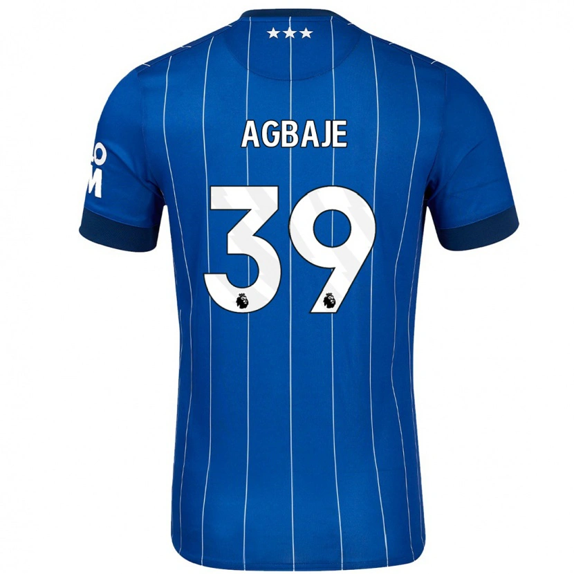 Danxen Bambino Maglia Edwin Agbaje #39 Blu Navy Kit Gara Home 2024/25 Maglietta