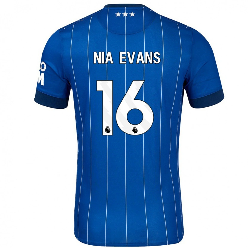 Danxen Bambino Maglia Nia Evans #16 Blu Navy Kit Gara Home 2024/25 Maglietta
