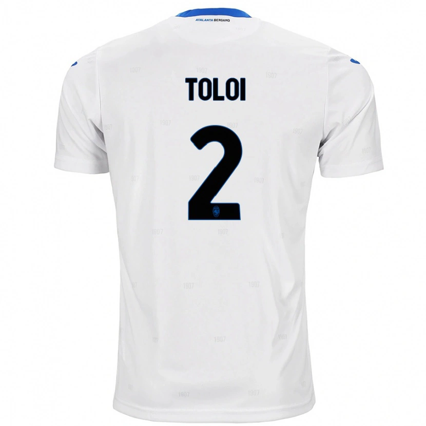 Danxen Bambino Maglia Rafael Tolói #2 Bianco Kit Gara Away 2024/25 Maglietta
