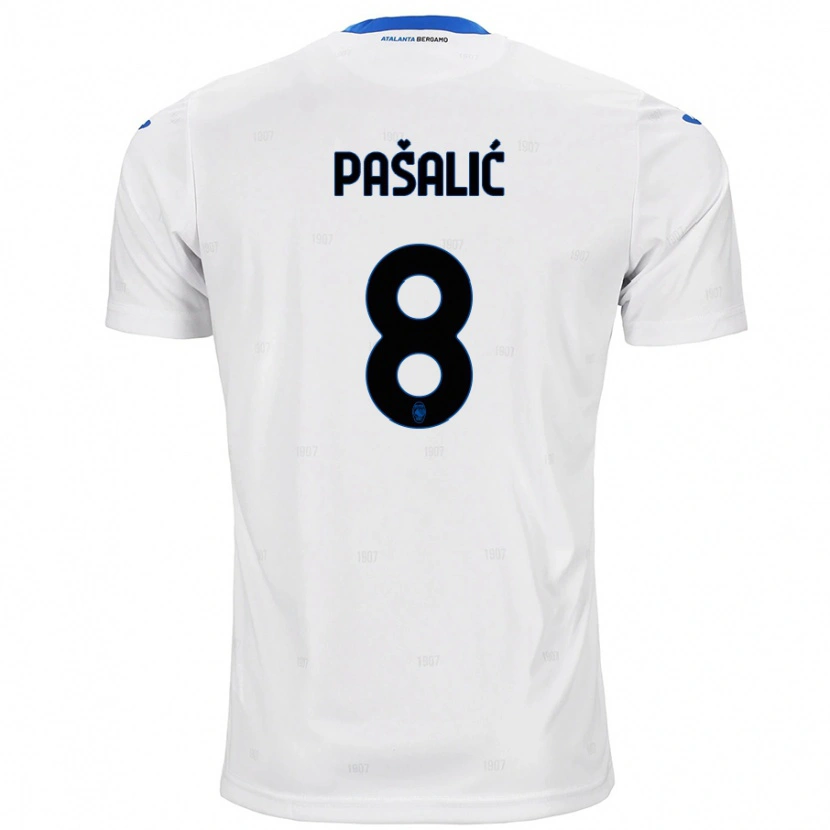 Danxen Bambino Maglia Mario Pasalic #8 Bianco Kit Gara Away 2024/25 Maglietta