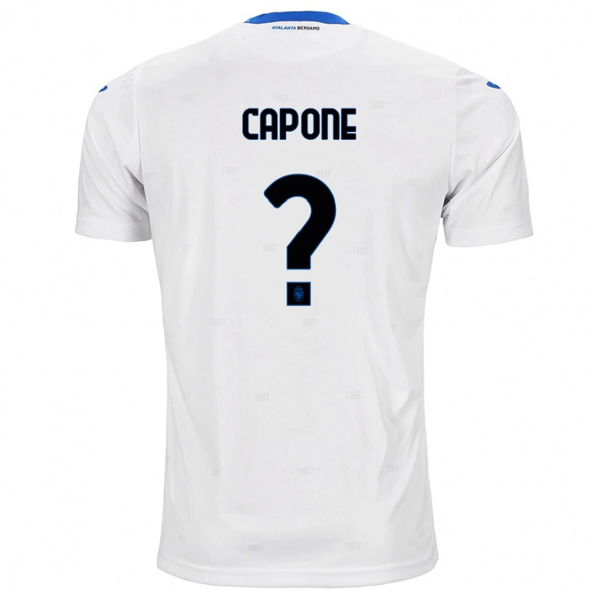 Danxen Bambino Maglia Christian Capone #0 Bianco Kit Gara Away 2024/25 Maglietta