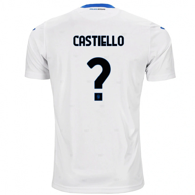 Danxen Bambino Maglia Alex Castiello #0 Bianco Kit Gara Away 2024/25 Maglietta
