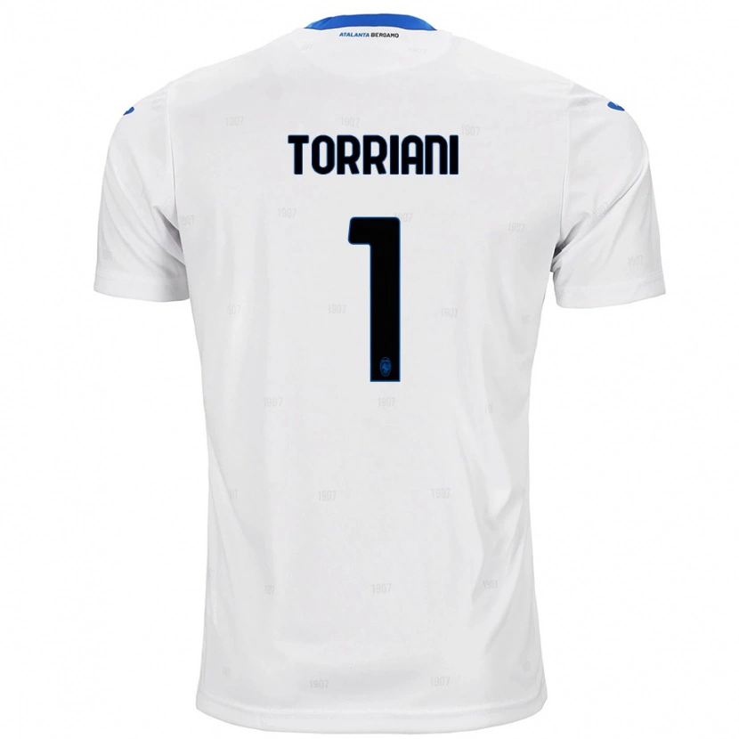 Danxen Bambino Maglia Andrea Torriani #1 Bianco Kit Gara Away 2024/25 Maglietta